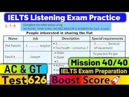 IELTS Listening Practice Test 2025 With Answers | Exam-626 | ielts listening | ielts