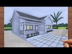 How to Draw a House in 2 Point Perspective