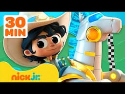 Kid Cowboy Horse Racing Game! w/ PAW Patrol & More! 🐎 30 Minutes | Nick Jr.