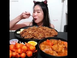 Eating Filipino Kwek-Kwek, Beef Caldereta & Adobo Rice! #mukbang #asmr #filipinofood #pinoyfood