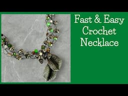 Crochet this easy necklace with any of the bargain bead box beads