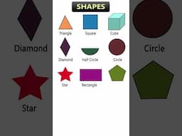 Shapes name with pictures in English | Basic shapes  | Different shapes | Shapes