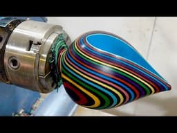 Woodturning The Rainbow Raindrop