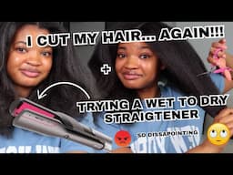 I CUT MY HAIR...AGAIN!!! + Trying a Wet to Dry Straightner... very dissapointing