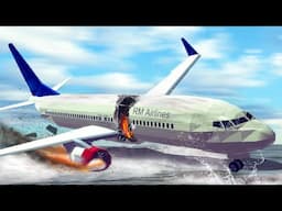 Emergency Landing ON THE SEA - All Systems Failed ! Airplane Crashes ! Besiege plane crash