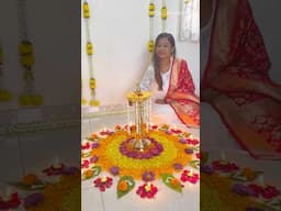 Festival Flower Rangoli using Samai #youtubeshorts