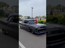 “The Virus” Twin Turbo ‘55 Chevy at Cruisin’ The Coast #sickcarsandtrucks #trifivechevy #boosted