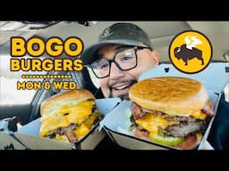 Buffalo Wild Wings BOGO BURGERS 🍔🍔🤑 Bacon Smahed Hatch Chili + Triple Bacon Cheeseburger