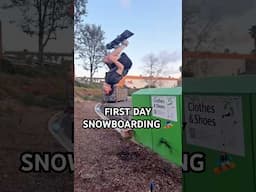 First day snowboarding!🏂 Ryan Orell #shorts #maddgear #shortvideo #tricks #snow #sports #viralvideo