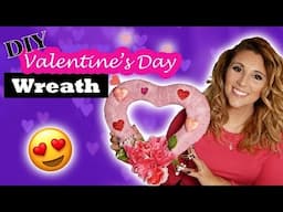 Valentine's Day Wreath DIY | Tutorial | Dollar Tree | Valentine's Day Decor