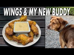 Smoked Sriracha Wings & My New Grilling Buddy Makes An Appearance