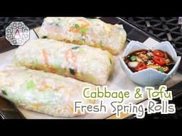 Cabbage and Tofu Fresh Spring Rolls (양배추 두부 월남쌈) | Aeriskitchen