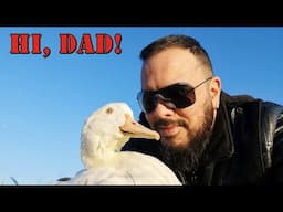 Duck Chills with his Dad on a Sunny Winter Day at the Field!