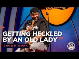 Getting Heckled by an Old Lady - Comedian Nate Jackson - Chocolate Sundaes Comedy - CROWD WORK