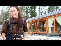 Tour of our handmade passive solar strawbale cabin