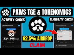 PAWS Airdrop TGE, Claim & Tokenomics: Badge & wPaws "Activity Check".