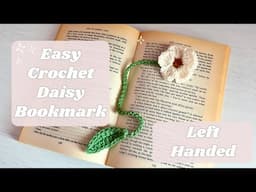 Left Handed Easy and Quick crochet Flower Bookmark