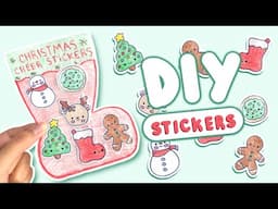 DIY CHRISTMAS STICKERS *GIFT IDEA* 🎁 | NO DRAWING SKILLS NEEDED