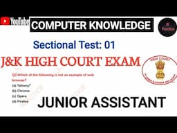 MCQs on Computer| J&K High Court Junior Assistant #exam