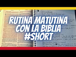 Cómo uso mi Biblia Bilingüe en la mañana | #short