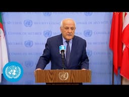 Palestine on the West Bank II - Security Council Media Stakeout | United Nations