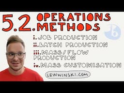 5.2 OPERATIONS METHODS / IB BUSINESS MANAGEMENT / job, batch, mass, flow, production, customisation