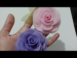 como fazer uma rosa delicada de voal | diy delicate flower