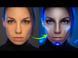 Cyborg effect in Photoshop. Step by step tutorial