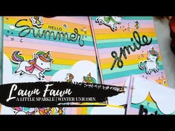 Lawn Fawn | A Little Sparkle | Rainbow Cards