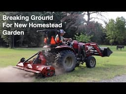 Breaking Ground For New Homestead Garden Using Yammer T235 Tractor