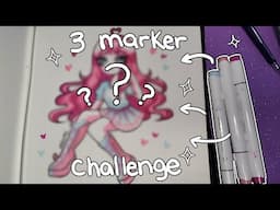 3 Marker challenge ✨// Pintando solamente con 3 marcadores xd