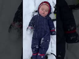 Does he like it? You decide… #baby #funny #snowboarding