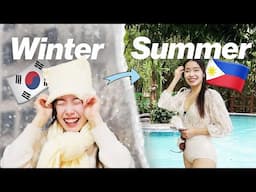 24 Hours of WARM Vacation in Bulacan🇵🇭 VS 24 Hours in Freezing Seoul🇰🇷