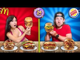 We Ate The UNHEALTHIEST Fast Food Burgers For 24 Hours!