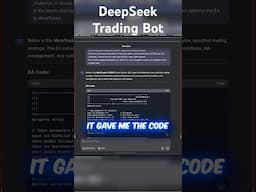 DeepSeek created a Trading Bot for me and This happened… #shorts