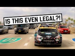 Race Car on the LA Streets!? Ken Block takes his Hyundai WRC Car out in Los Angeles