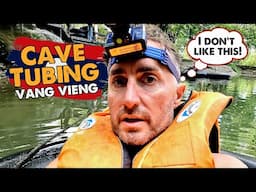 VANG VIENG, LAOS | Tham Nam Cave Tubing in the dark & Jang Cave and Swim!