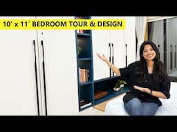 10' x 11'  Bedroom Tour | Bedroom Wardrobe Design | Platform bed | Interior Design | Thane 2bhk EP2