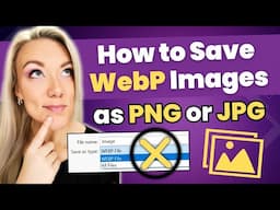 How to Save WEBP images as PNG or JPEG/JPG in Google Chrome (Without Converting)