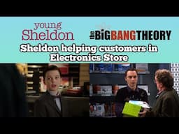 Sheldon helping customers in Electronics store | The Coopers