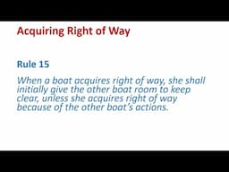 Racing Rules Explained: Acquiring Right of Way (Rule 15)