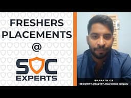 Magic Happened at SOC Experts - Bharath GB  | Diyar United Company | Cybersecurity Jobs for Freshers