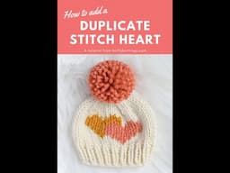 How to Duplicate Stitch a Heart