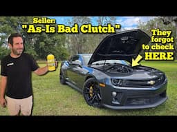 I Bought an Auction Camaro ZL1 with a "Bad Clutch" and Fixed it in 3 Minutes