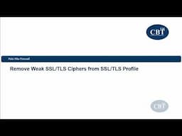 Remove Weak SSL TLS Ciphers from Palo Alto FW TLS profile