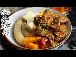 Let’s Cook With Me | Stewed Lamb with ground provisions & Veg