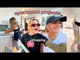 moving vlog: apartment shopping, haul, decor, projects, settling in🔨🌟🏠