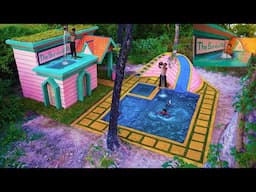 [Full video] Build Water Slide Park a Round Tree into Underground Swimming  Pool And DREAM House