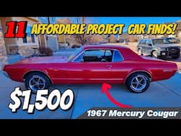 11 CLASSIC CARS STARTING AT JUST $1,500 For Sale Now!