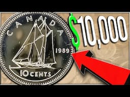 "RARE 1989 DIME ERROR WORTH MONEY!!" - VALUABLE CANADIAN DIMES IN YOUR POCKET CHANGE!!